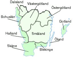 So Many Ancestors!: Mappy Monday: Provinces of Götaland, Sweden