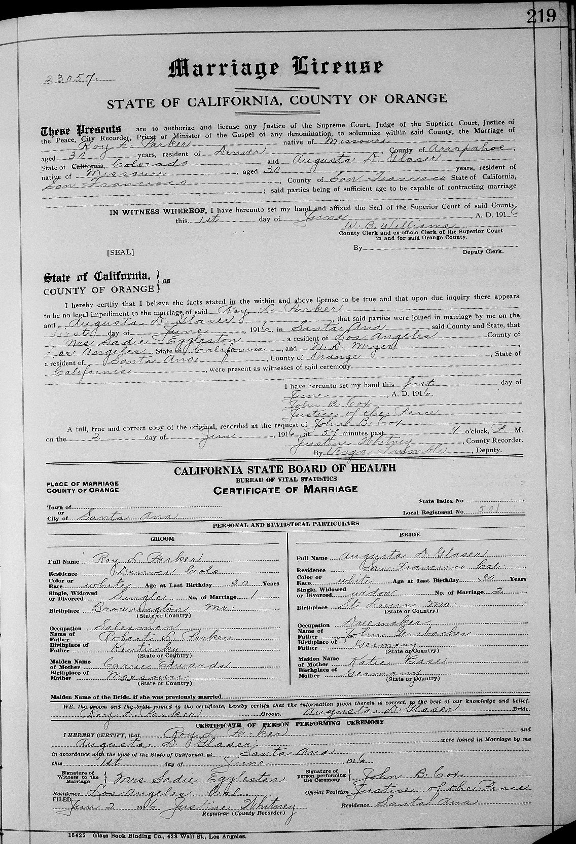 San francisco county wedding license